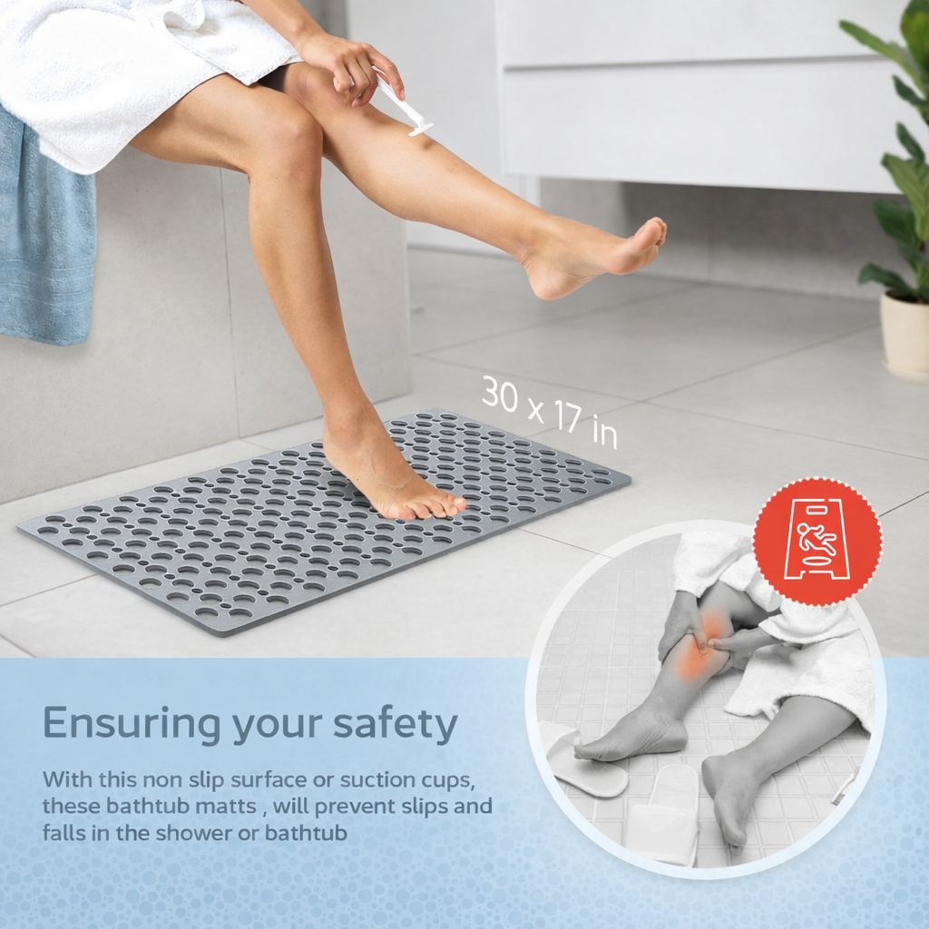 Velora™ Antibacterial & Non-Slip Bath Mat