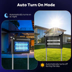 🔥Last Day: 49% OFF🔥 Solar Bug Zapper Outdoor, 4500V Mosquito Zapper Waterproof Electric Fly Zapper Rechargeable Mosquito Killer Lamp with 10W Solar Panel, Cordless Fly Trap for Backyard, Patio, Garden, RV, Camping
