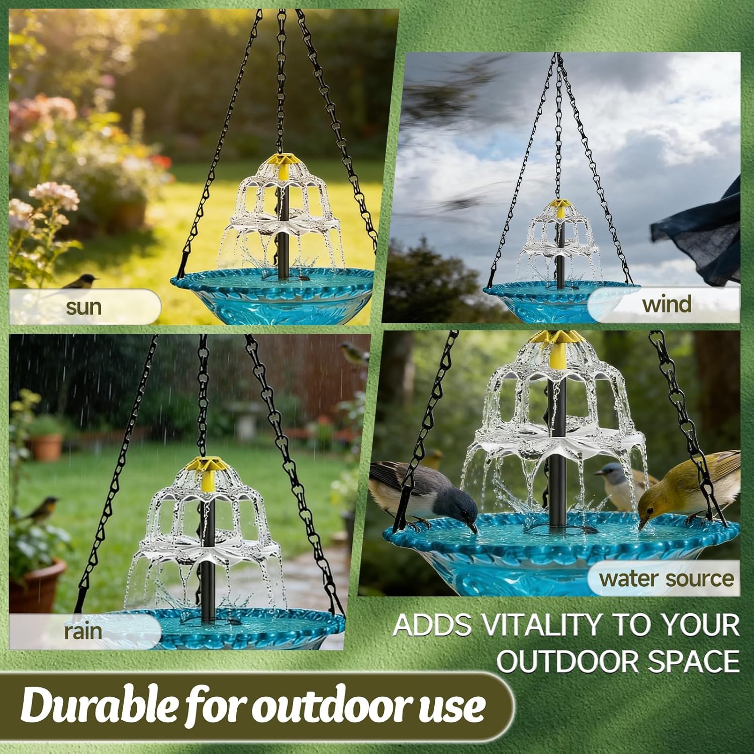 ✨2026 Spring Special Offer 49% Off - 🐦Velora™ Solar Cascade Bird Bath Fountain
