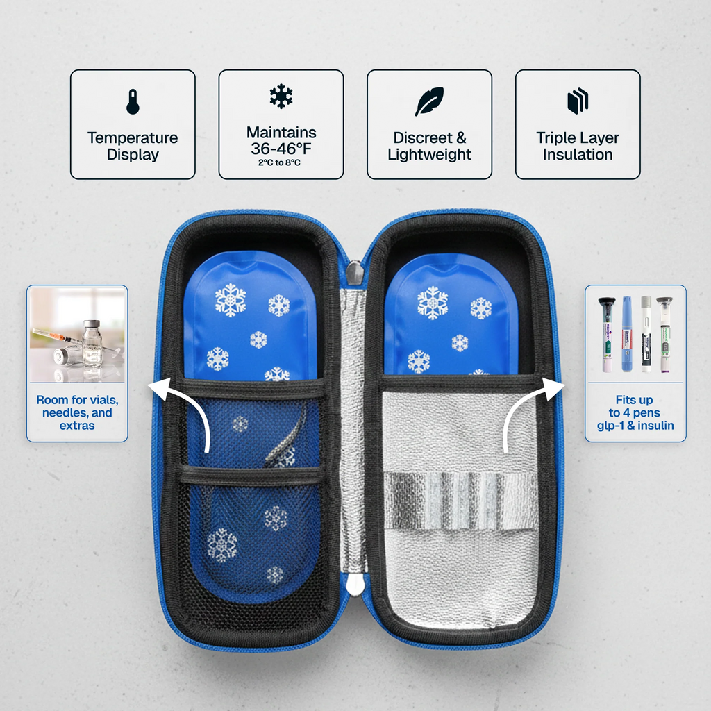 Velora™ Portable Temperature Display Medicine Travel Cooler