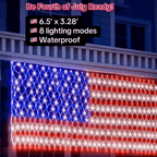 🔥Last Day: 49% OFF🔥Solar American Flag Lights Outdoor for 250th Independence Celebration 🇺🇸✨