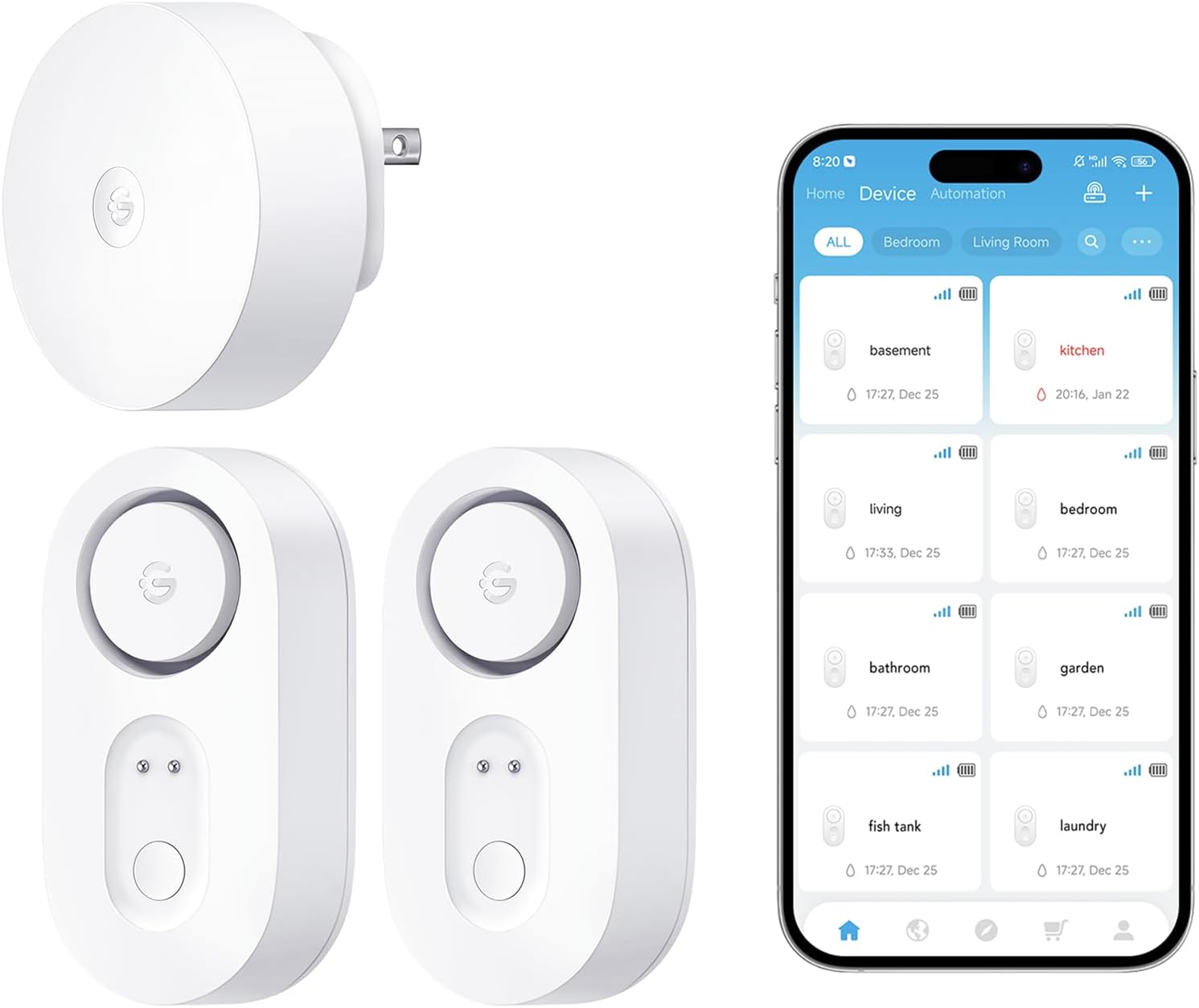 VLR GOVEE LIFE™ LeakGuard Pro Smart Water Leak Detector