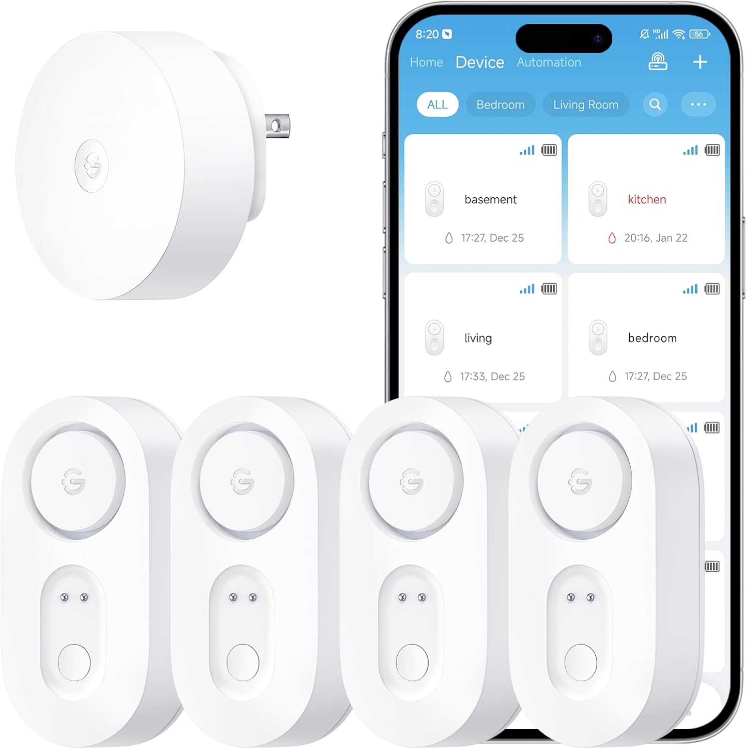 VLR GOVEE LIFE™ LeakGuard Pro Smart Water Leak Detector
