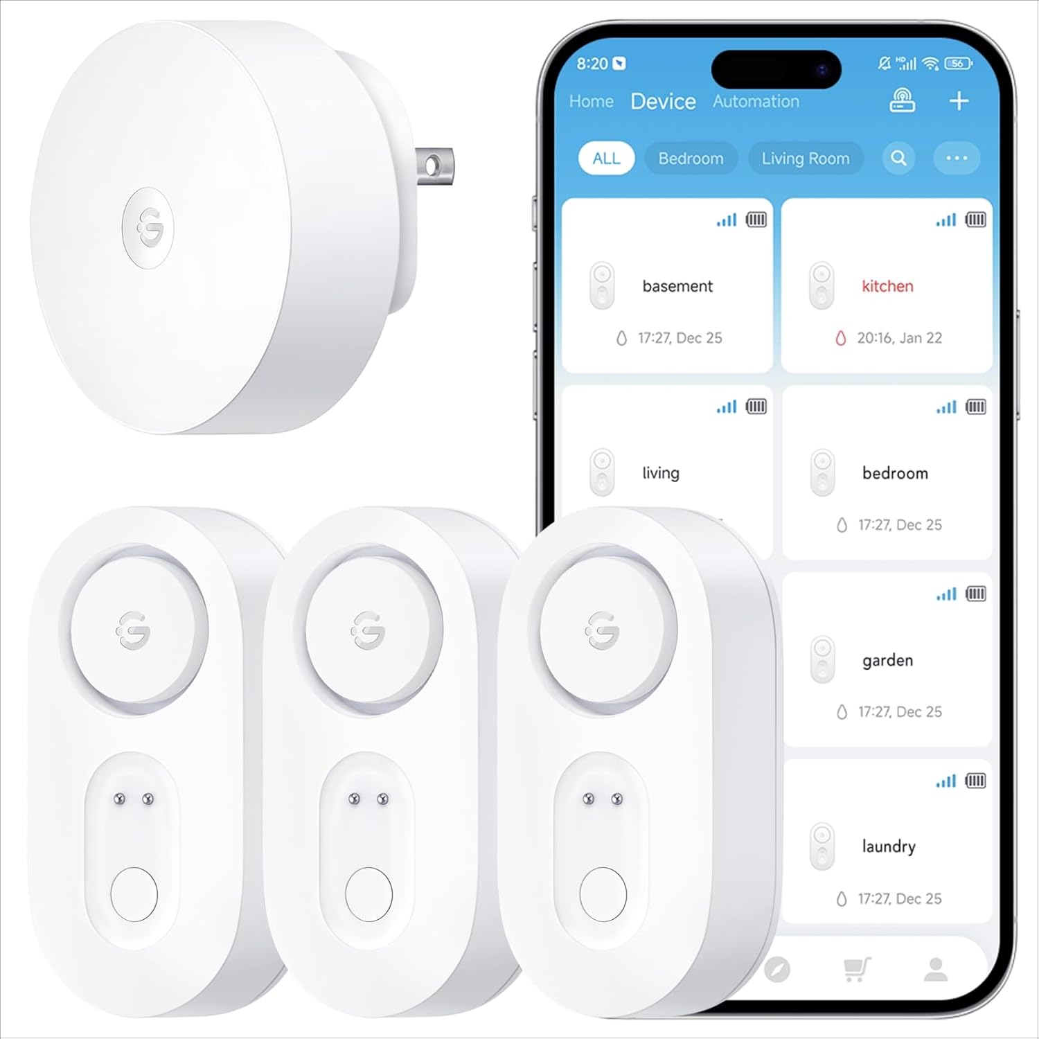 VLR GOVEE LIFE™ LeakGuard Pro Smart Water Leak Detector