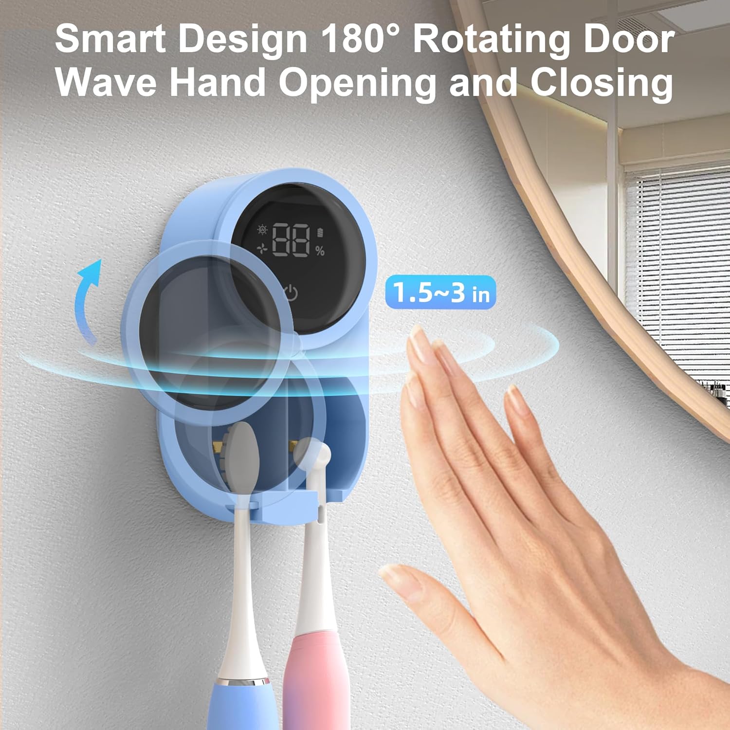 TechVelora LumiShield™ |Smart UV-C Toothbrush Sanitizer & Dryer
