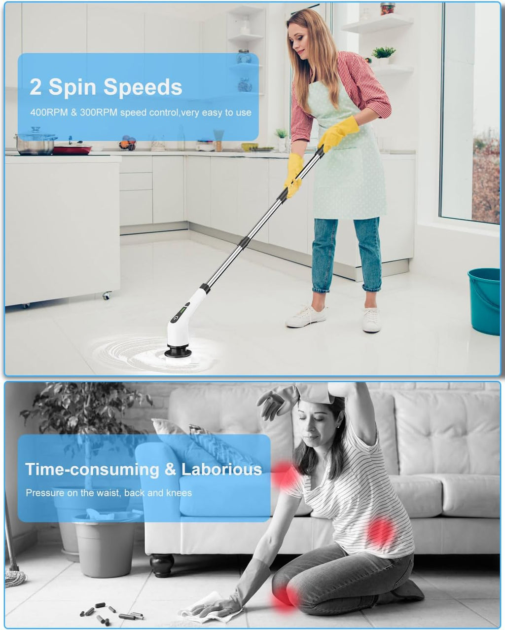 Velora™ SpinMaster Scrubber - Electric Spin Scrubber for Home & Car Cleaning
