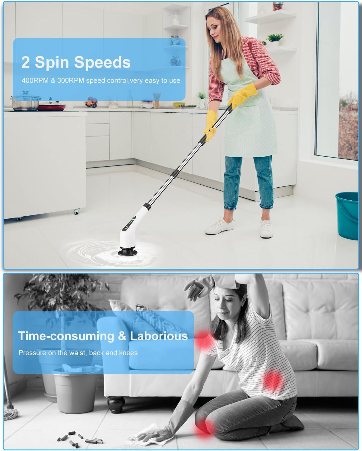 Velora™ SpinMaster Scrubber - Electric Spin Scrubber for Home & Car Cleaning