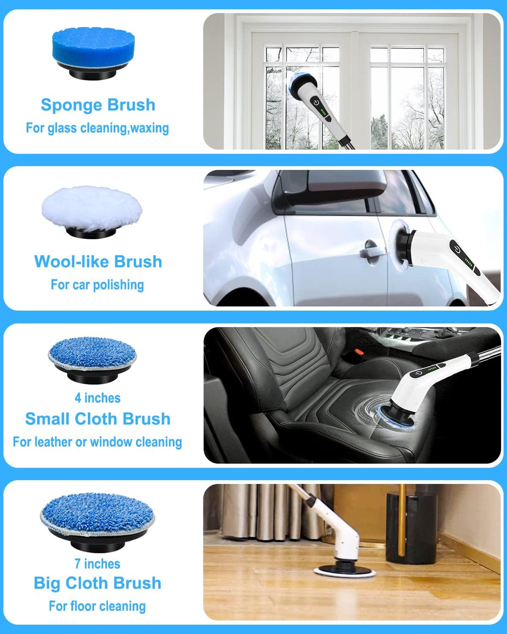 Velora™ SpinMaster Scrubber - Electric Spin Scrubber for Home & Car Cleaning