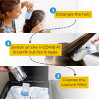 Techvelora™ LiceVac Pro – Electric Lice Comb Vacuum | Safe & Chemical-Free Lice Removal