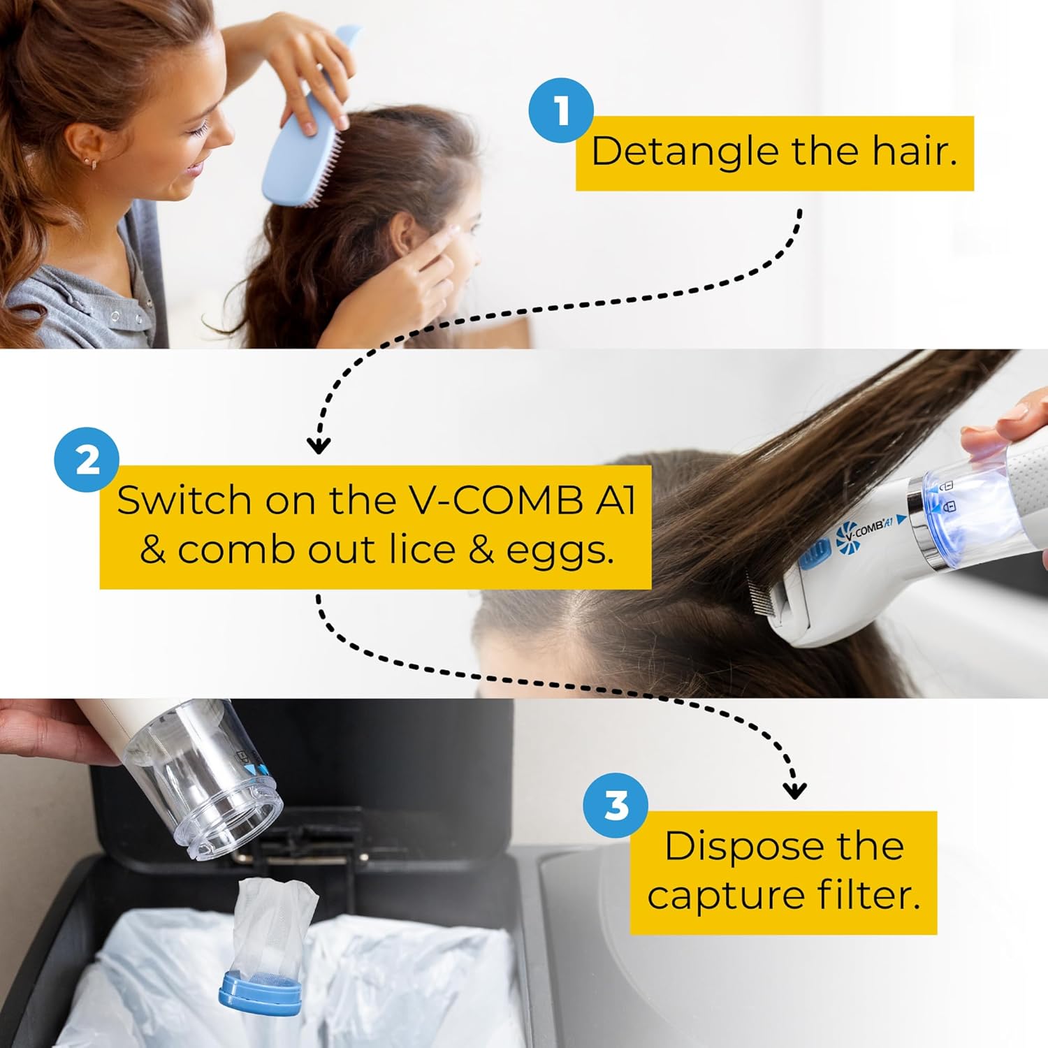 Techvelora™ LiceVac Pro – Electric Lice Comb Vacuum | Safe & Chemical-Free Lice Removal