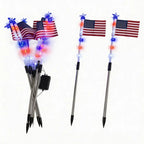 🔥Last Day: 49% OFF🔥8 Solar American Flag Pathway Lights – Red, White & Blue Yard Glow for 250th Independence Celebration 🇺🇸✨
