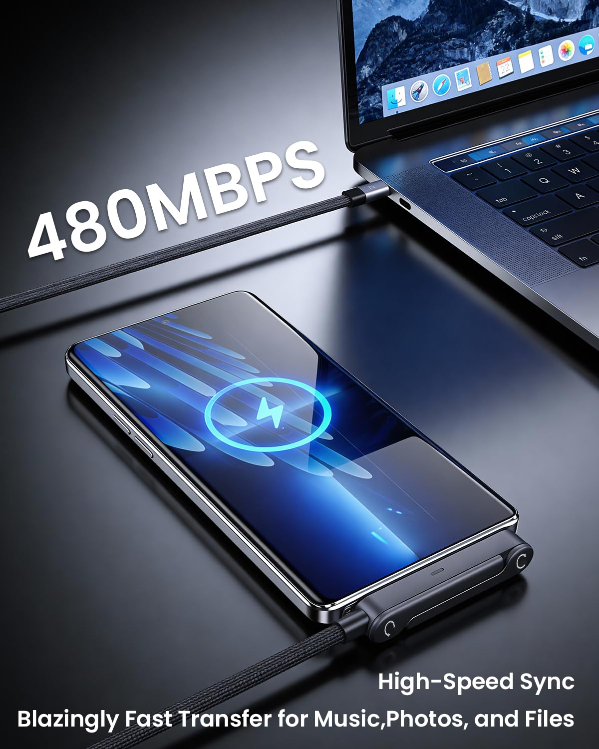 TechVelora StealthStand™ 240W USB-C Cable