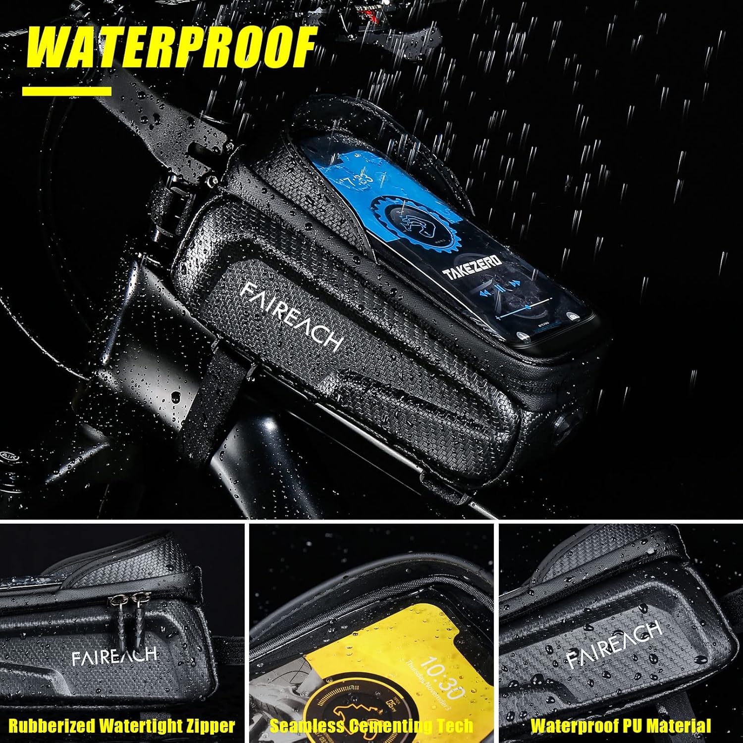 TechVelora CycloGuard™ Waterproof  Bike Phone Bag