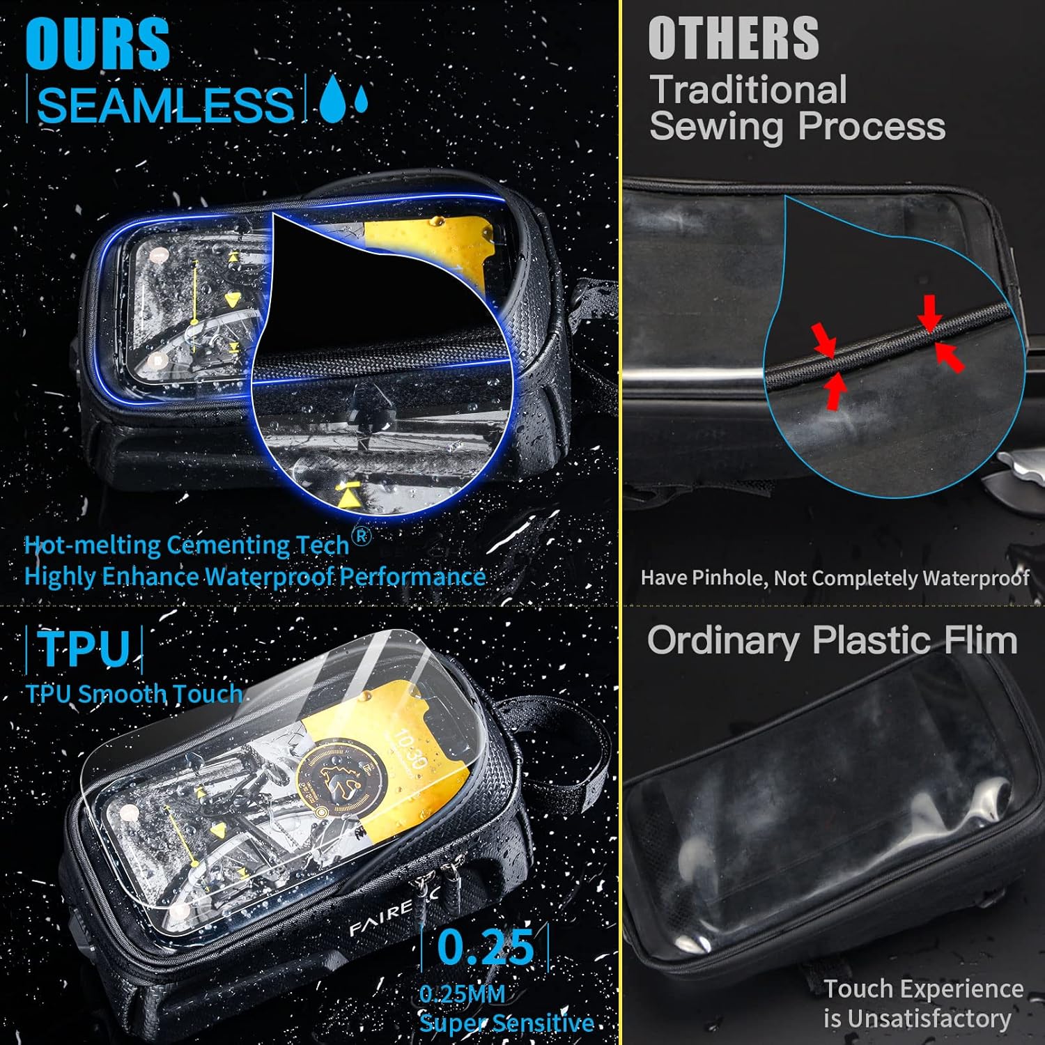 TechVelora CycloGuard™ Waterproof  Bike Phone Bag