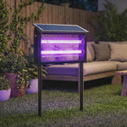 🔥Last Day: 49% OFF🔥 Solar Bug Zapper Outdoor, 4500V Mosquito Zapper Waterproof Electric Fly Zapper Rechargeable Mosquito Killer Lamp with 10W Solar Panel, Cordless Fly Trap for Backyard, Patio, Garden, RV, Camping